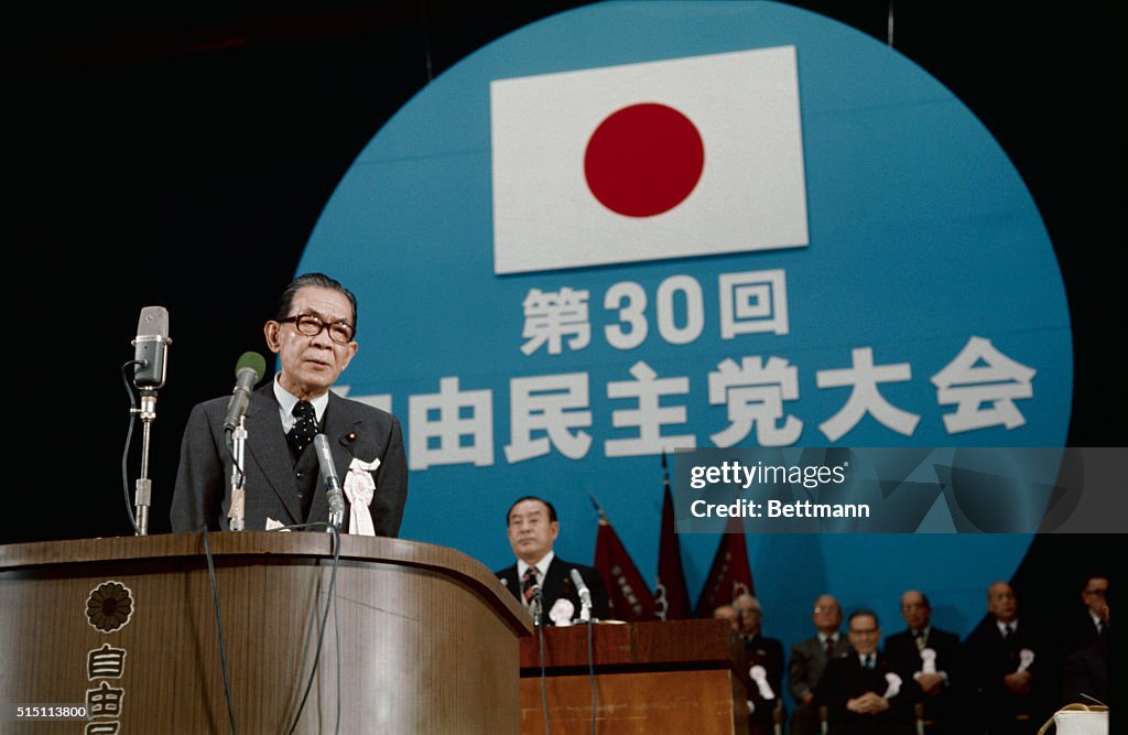 Takeo Miki Addressing Convention