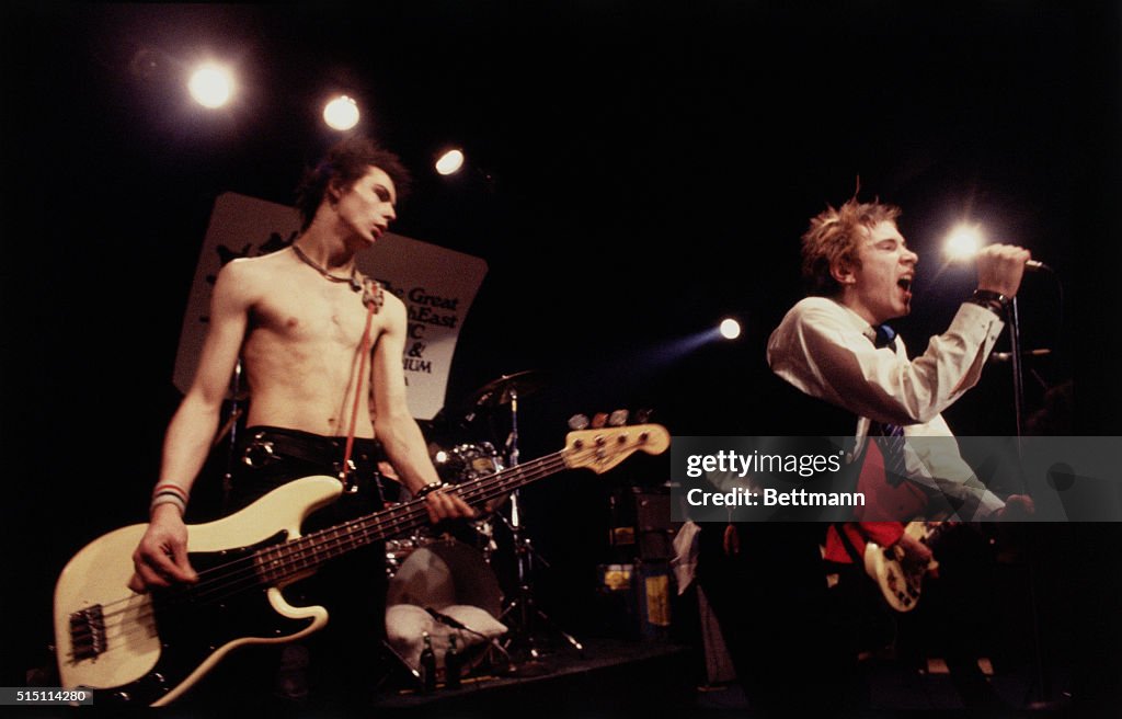 Singer Rotten Bassist Sid Vicious and lead singer Johnny Rotten of Britain's... News ...