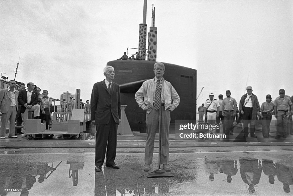 Rickrover Principles President Jimmy Carter is shown with Admiral Hyman Rickover after ...