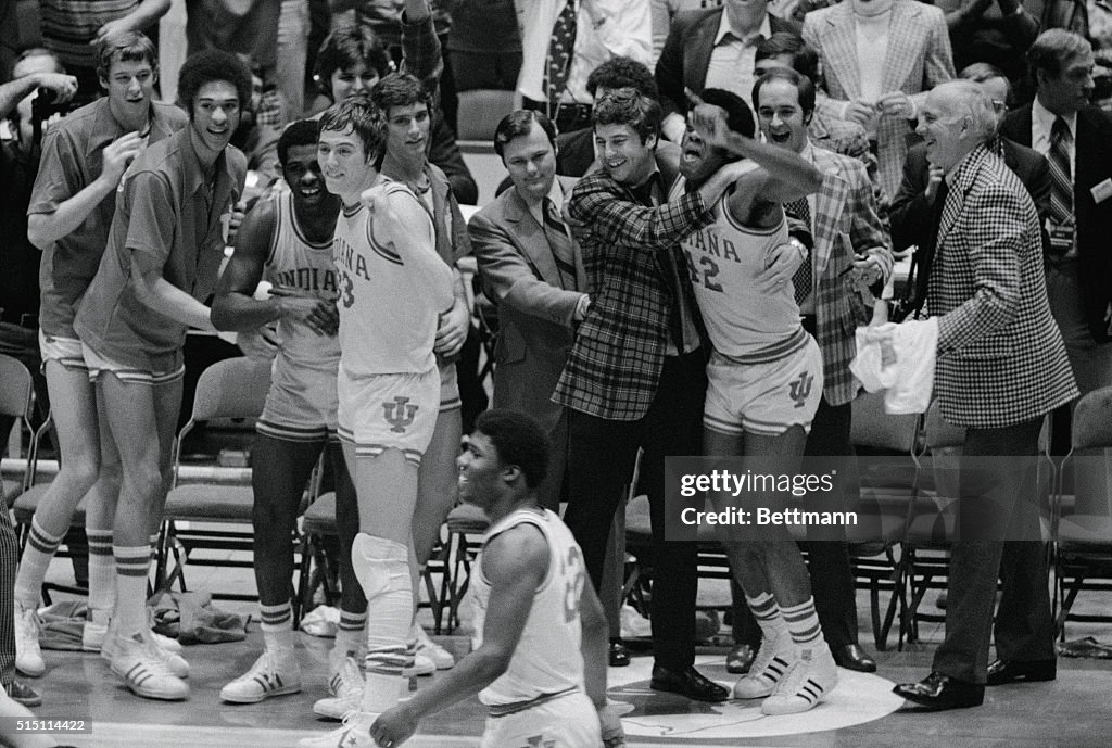 Indiana Basketball Team Celebrating