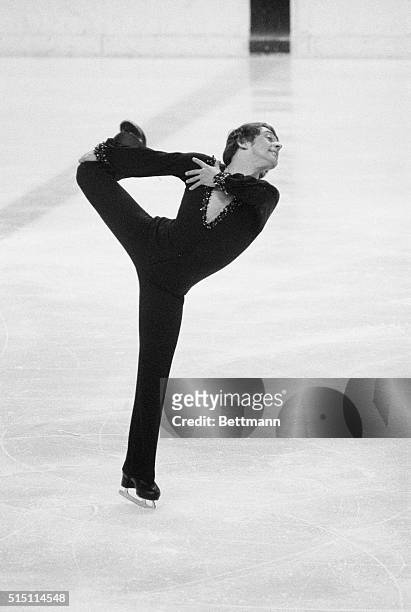 Innsbruck, Austria: Canada's Cranston Toller performs his short program during men's Olympic figure skating competition at the 12th Winter Games...
