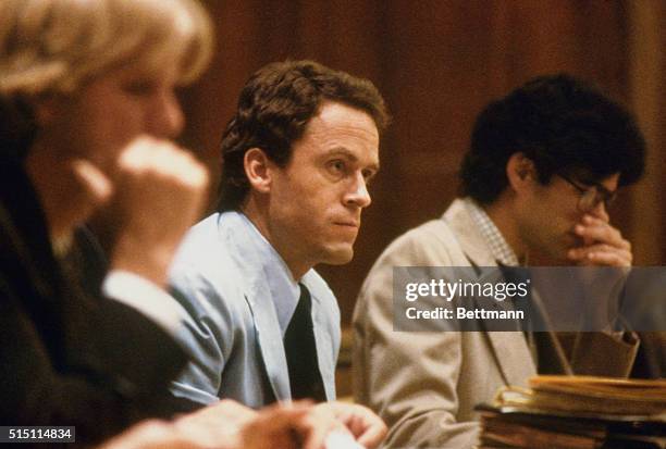 Miami, FLA.: Theodore Bundy, seated in court, charged with the killings of two FSU coeds.