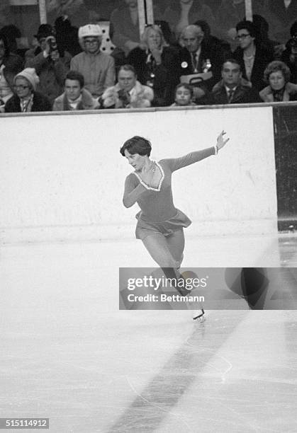 S Dorothy Hamill during Olympic free skating event. She won the Gold Medal for the event.