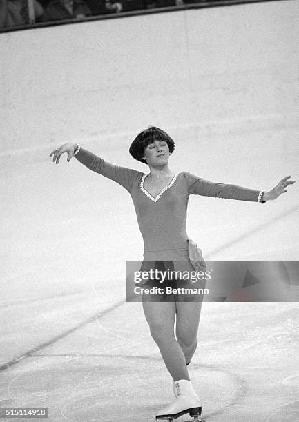 S Dorothy Hamill during Olympic free skating event. She won the Gold Medal for the event.