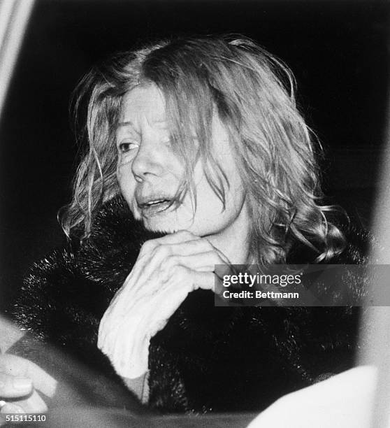 Hollywood actress Rita Hayworth looking very ill after a dramatic arrival at London's Heathrow Airport. It took airline officials more than thirty...