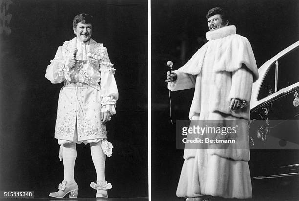 Foppish Fashion--Liberace, who has himself to compete with when it comes to foppish fashion, currently appears at the Las Vegas Hilton in two of his...