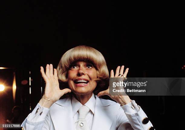 Actress Carol Channing who originally made her mark in the Broadway performace of Gentlemen Prefer Blondes.