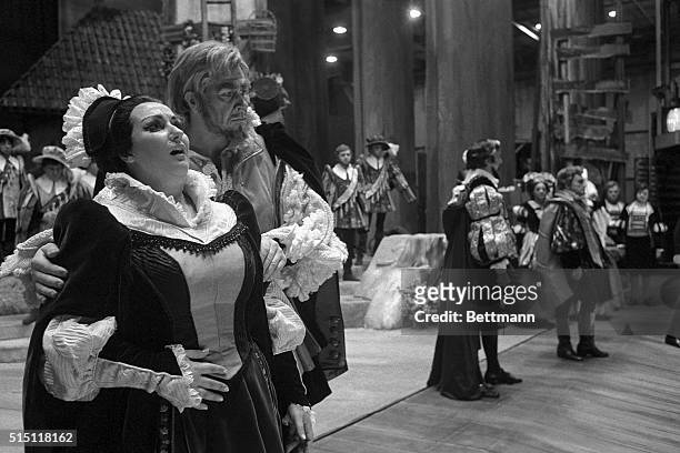 Soprano Montserrat Caballe is "Luisa Miller" and baritone Sherrill Milnes her father in the Metropolitan Opera's first new production in 35 years of...