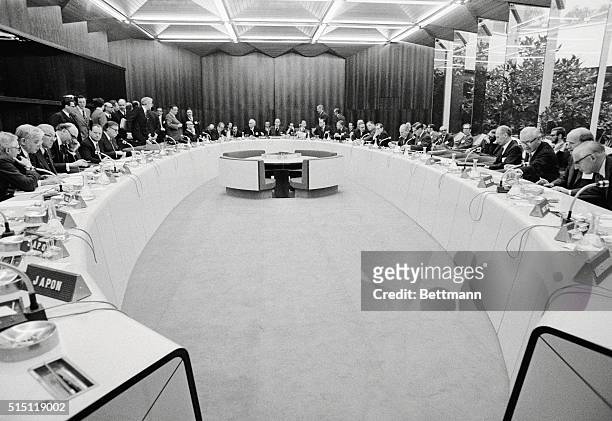 Paris, France: General view of the opening of the Conference of the Finance Ministers of the western wealthiest nations to see urgent action on the...