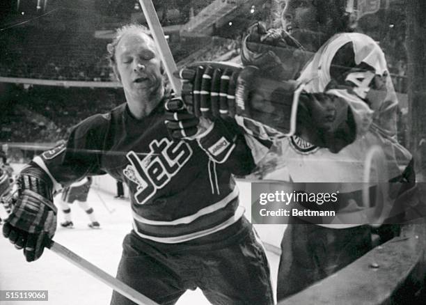 Bobby Hull, of the Winnipeg Jets, is shown in an action shot.