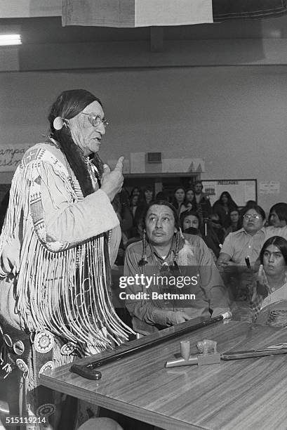 St. Paul, Minn.: American Indian Movement leader Russell Means was welcomed back to St. Paul by his grandfather Frank Fools Crow the Sun Dance on...