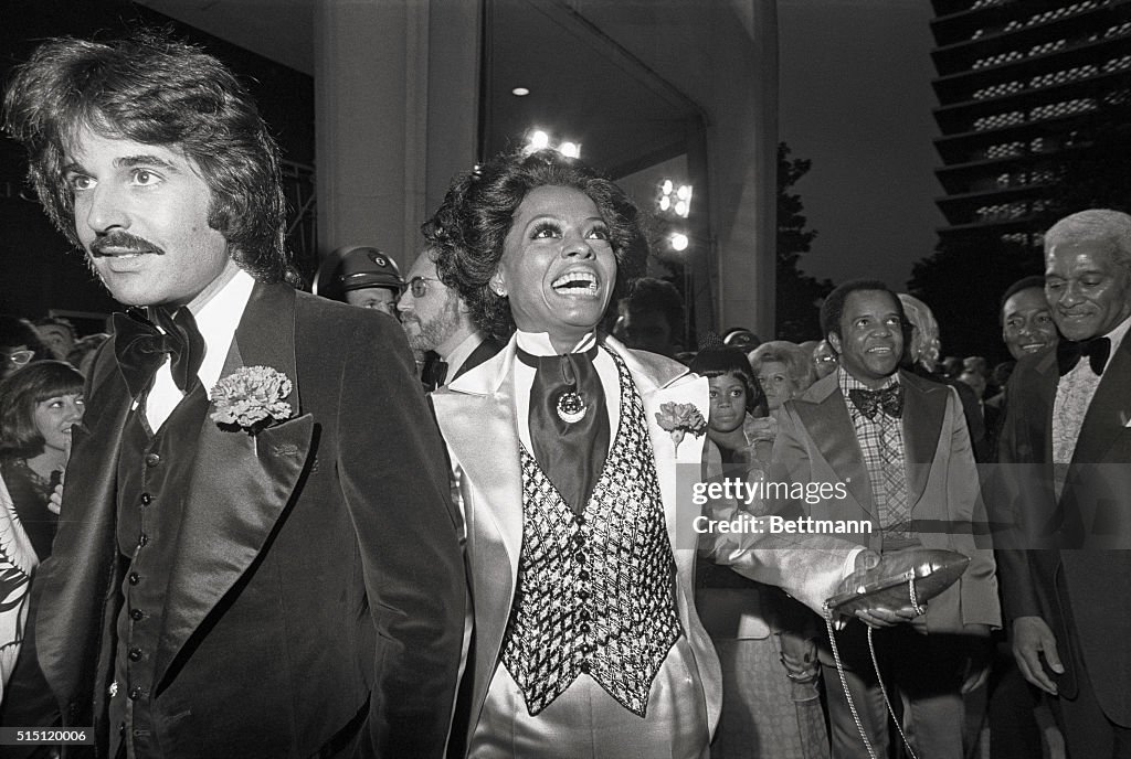 Diana Ross and Robert Ellis Arriving at the Academy Awards