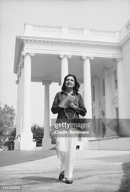 President Nixon, a gentleman of the old school, teased UPI's Helen Thomas about wearing slacks to the White House and made it clear that he prefers...