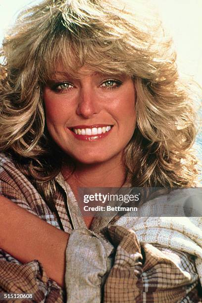 Mainly recognized for her role on Charlie's Angels, actress and model Farrah Fawcett smiles for the camera.