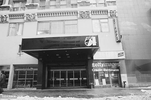 New York, New York: An exterior view of Studio 54.