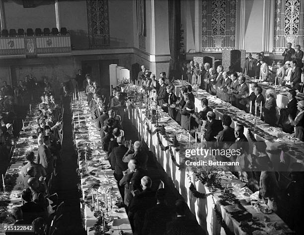 After her official welcome and parade up Broadway to the City Hall, Mrs. Amelia Earhart Putnam was honored as the guest of the Advertising Club at a...