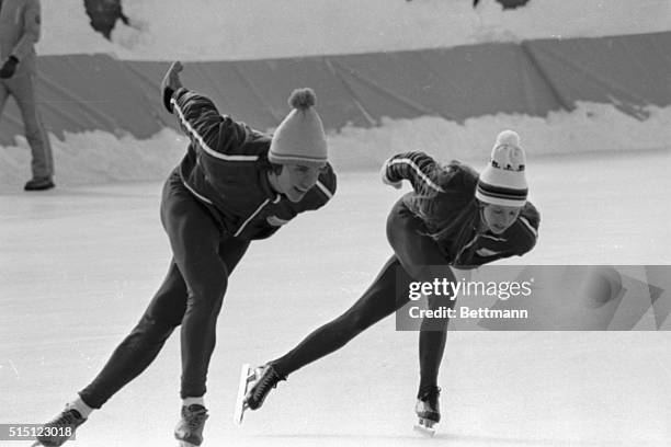 Eric Heiden and his sister, Beth, of Madison, Wisconsin, led United States competitors 2/11 in the men's and women's Sprint World Championships 2/11....