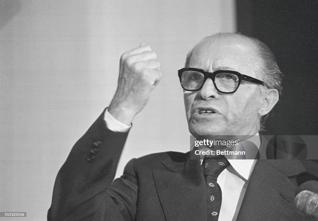 Menachem Begin Gesturing