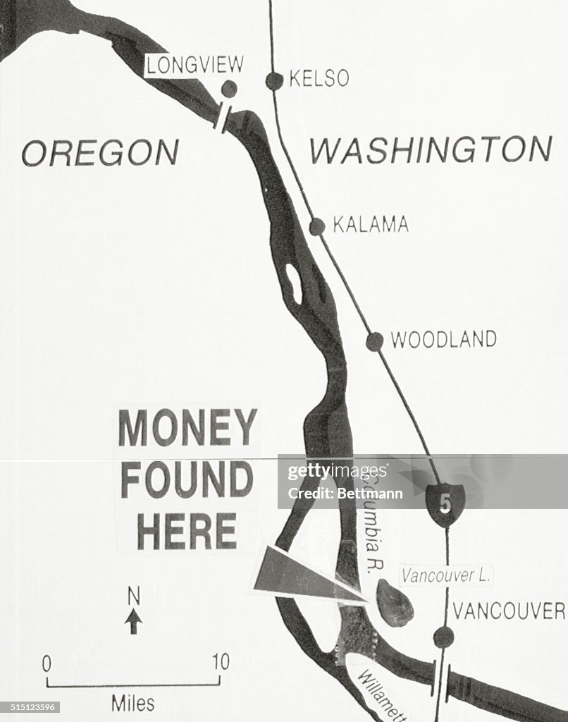 Map of Area Where Money was Found from Hijacking