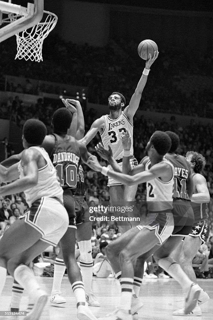 Kareem Abdul-Jabbar Going Up for Shot