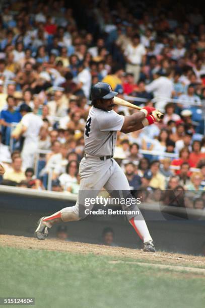 Jim Rice of the Boston Red Sox, seen here at Yankee Stadium batting against the N.Y. Yankees.