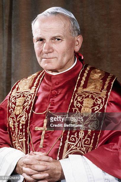 The official portrait of Pope John Paul II
