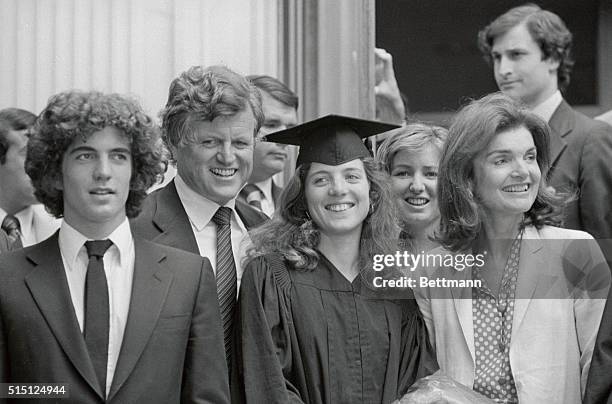 Caroline Kennedy graduated from Radcliffe at a joint session during Harvard University's 329th Commencement here. The family was there to offer...