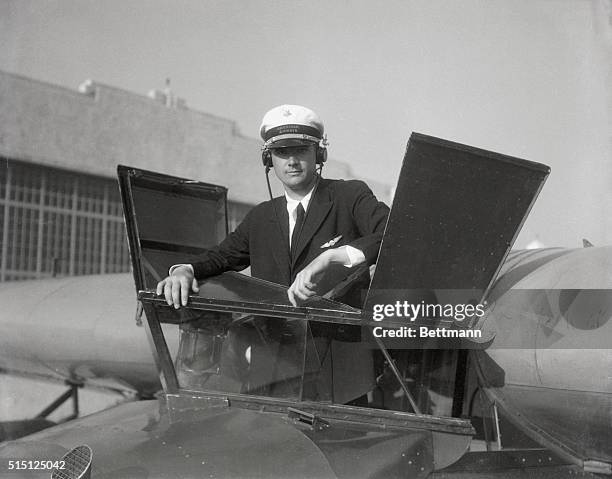 Obtaining the job under an assumed name, Howard Hughes, millionaire motion picture producer, was found working as a $250 a month pilot for American...