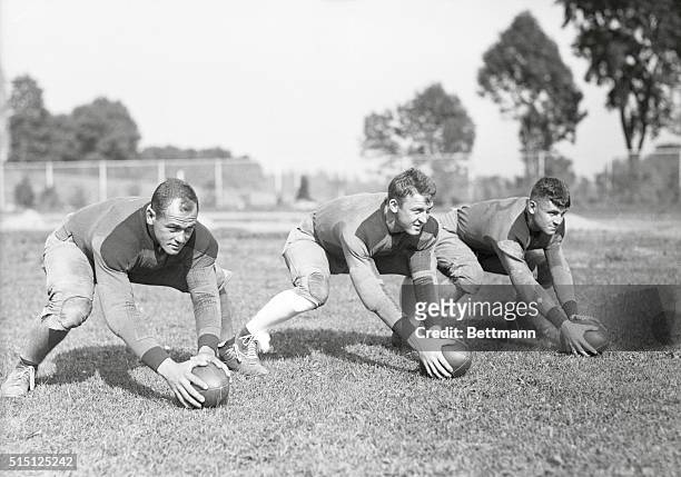 Boston College Gridders Practice. Under the direction of Coach Joe McKenney, candidates for the football team of Boston College, reported for the...