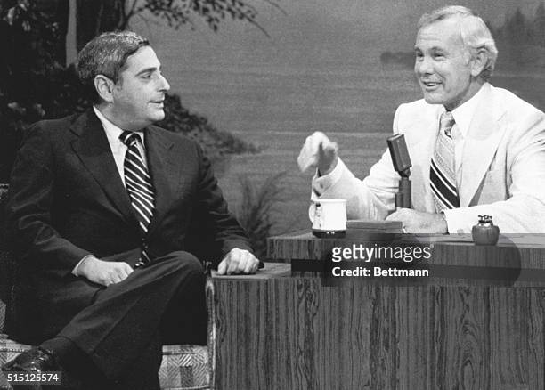 President Fred Silverman on the sixteenth anniversary of The Tonight Show with Johnny Carson.
