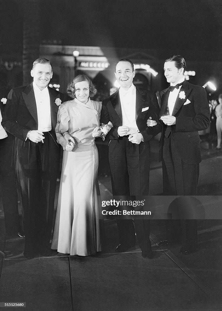 Joan Crawford and Douglas Fairbanks Jr. with Friends