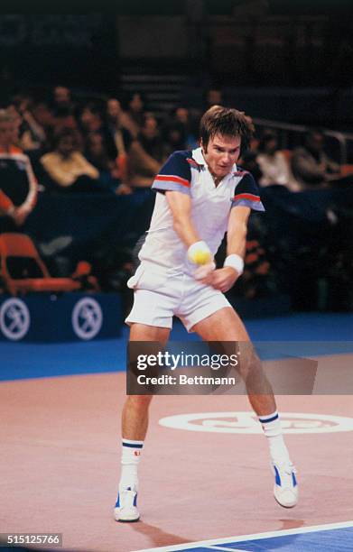 New York: Jimmy Connors in action during the Grand Prix Masters at Madison Square Garden.