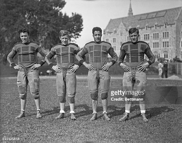 Massachusetts: Boston College Gridders Practice. Under the direction of Coach Joe McKenney, candidates of the football team of Boston College...