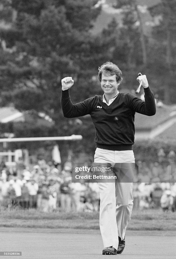 Tom Watson Celebrating Golf Victory