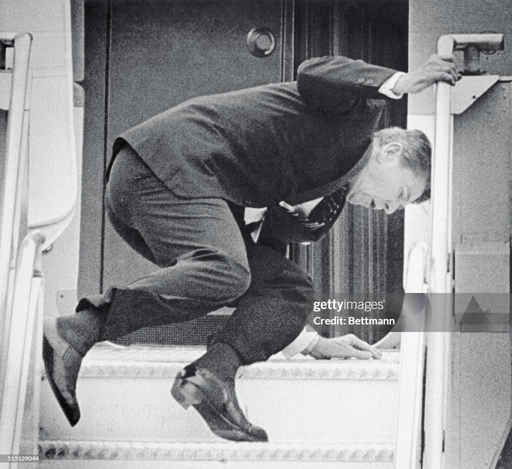 President Reagan Falling Down Stairs