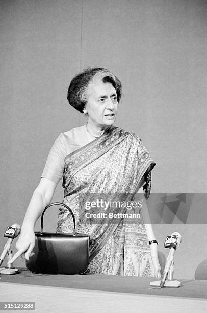 Washington: India Prime Minister Indira Gandhi questions which chair she is supposed to sit in as she prepares to tape NBC's Meet the Press talk show...