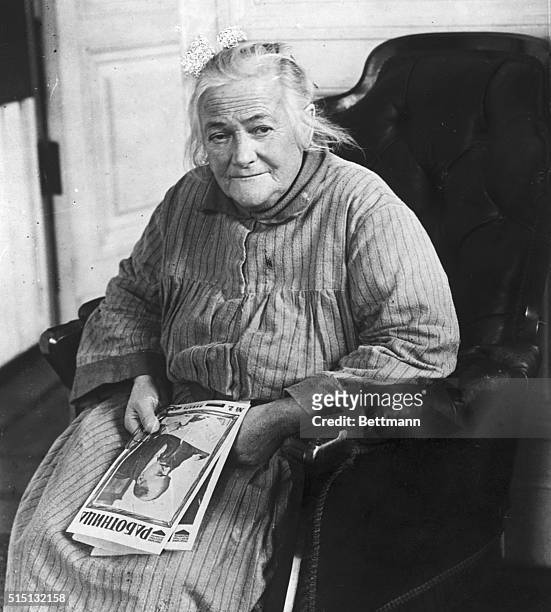Photo shows Clara Zetkin, former member of the German Reichstag and active in Communistic circles, as she appears today. She is now in Moscow making...