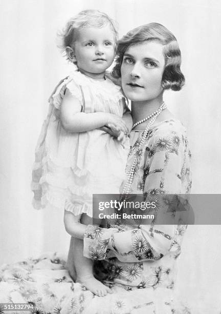 Lady Mountbatten and her daughter. London, England: Above is pictured Lady Louis Mountbatten, with her daughter Patricia. Lady Mountbatten was,...