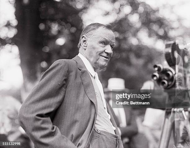 Close-up of Clarence Darrow in court during the Scopes Trial.