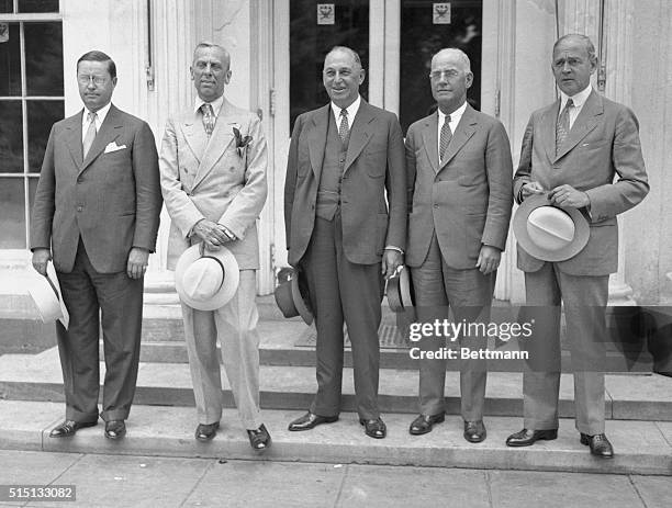 Executives of the auto industry called on President Roosevelt at the White House, Washington, DC, June 5, for a conference in an effort to avert the...