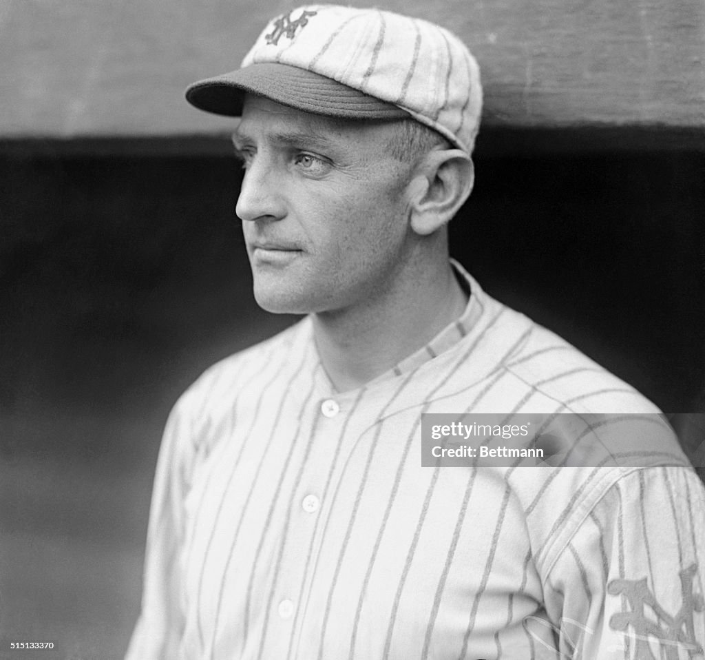 Casey Stengel Posing in Baseball Cap