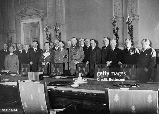 As Germany announced military conscription. This historic photo was taken March 16 when the German cabinet met in Berlin, Germany and decided to...