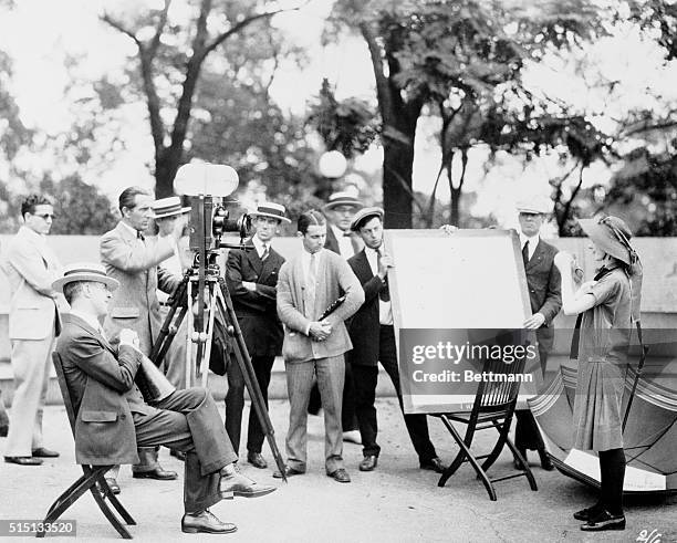 Griffith directs Carol Dempster in a scene from That Royal Girl a Paramount picture.