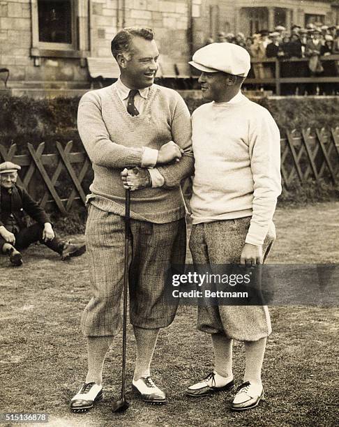 Third day at St. Andrews. Record crowd sees Tolley defeated by Bobby Jones. Bobby Jones, the American Champion, defeated Cyril Tolley, the English...