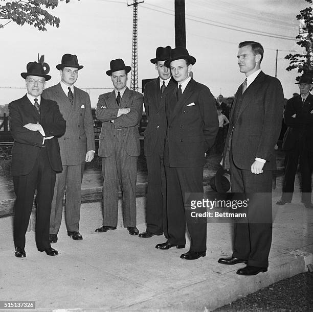 Kin of Rockefeller Await Arrival of Body. On the railroad station at Tarrytown, N.Y., awaiting the arrival of the body of John D. Rockefeller, Sr.,...