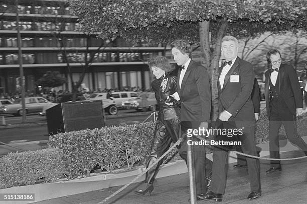 Hollywood: Warren Beatty and Diane Keaton arrive at the 54th annual Academy Awards presentations. Keaton and Beatty co-starred in the movie Reds and...