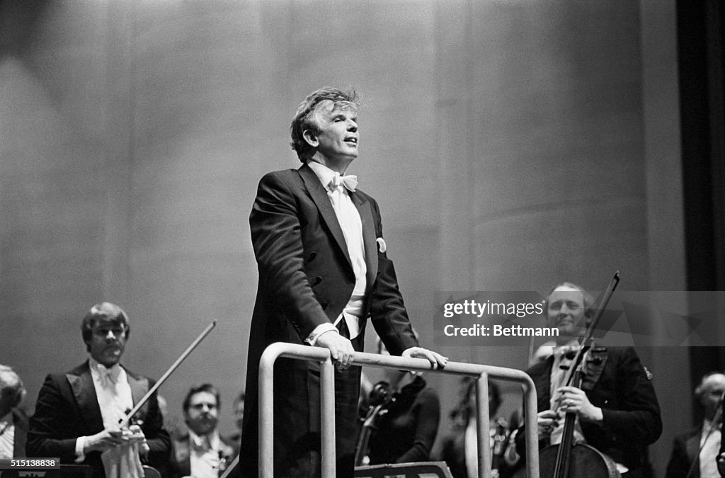 Conductor Christoph von Dohnanyi with the Cleveland Orchestra