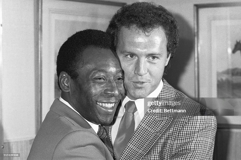 Soccer Players Pele and Franz Beckenbauer