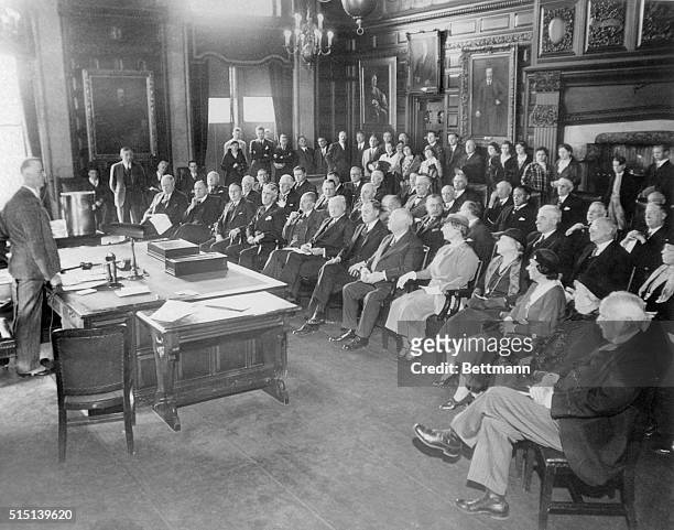 New York Electoral College Votes for Roosevelt. A view during the meeting at Albany, N.Y. Of the New York Electoral College at which the state's...