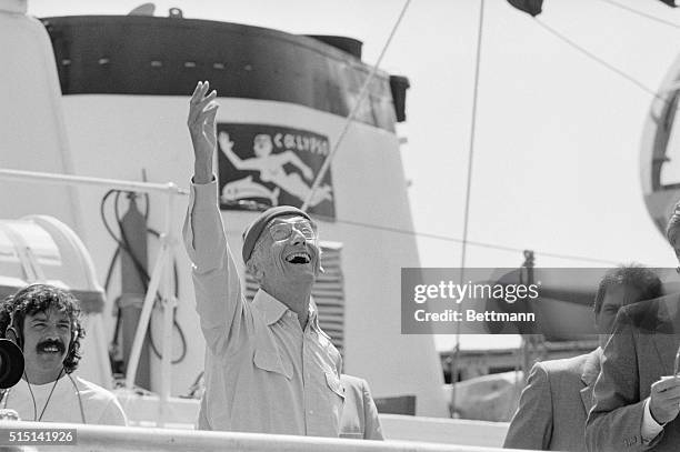 St. Louis: Jacques Yves Cousteau, the famed French underwater explore and his research vessel the Calypso arrived in St. Louis. Cousteau and the...